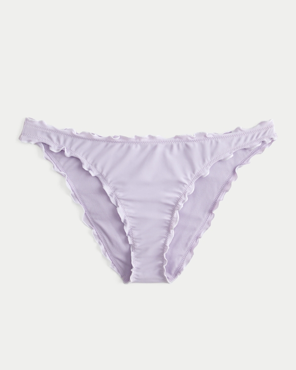 Ruffle Cheeky Bikini Bottom, Pastel Purple