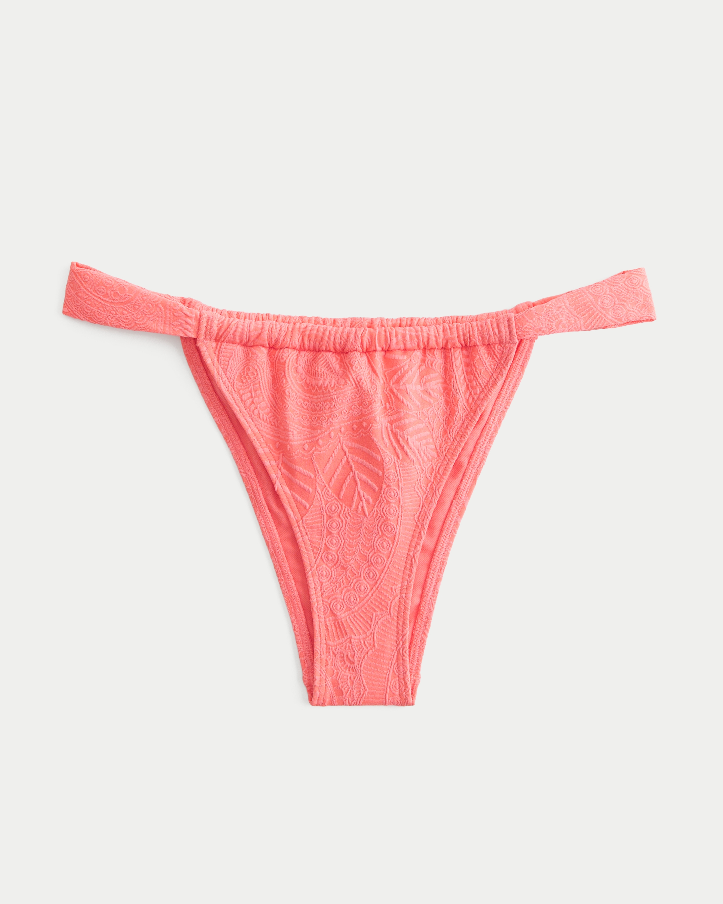 Jacquard Skinny Strap Cheekiest Bikini Bottom