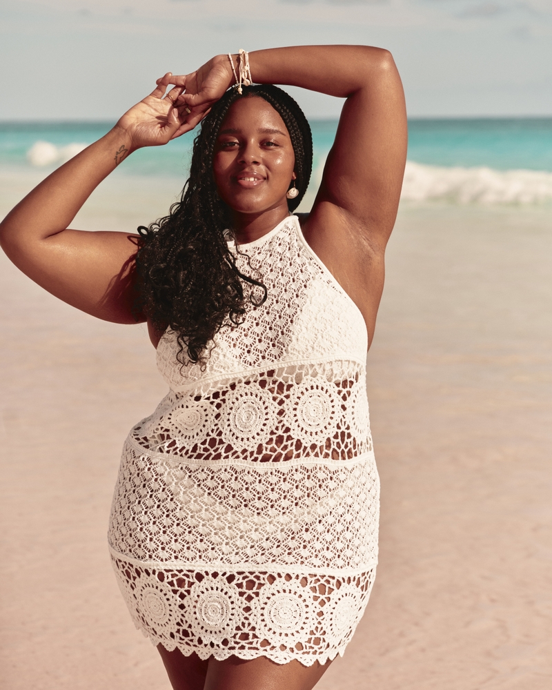 Women's Crochet-Style Halter Cover Up Dress | Women's Dresses & Rompers | HollisterCo.com