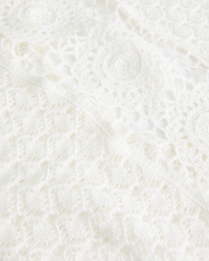Crochet-Style Halter Cover Up Dress
