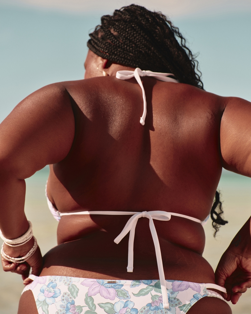 Crochet-Style Mixed Triangle Bikini Top