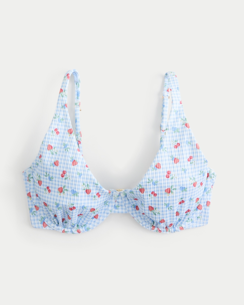 Curvy High Apex Ribbed Underwire Bikini Top