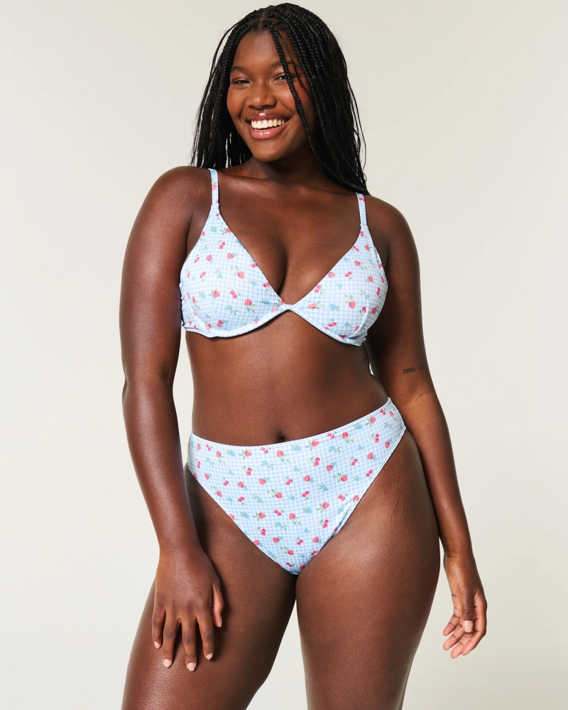 Curvy High-Leg High-Waist Ribbed Cheeky Bikini Bottom