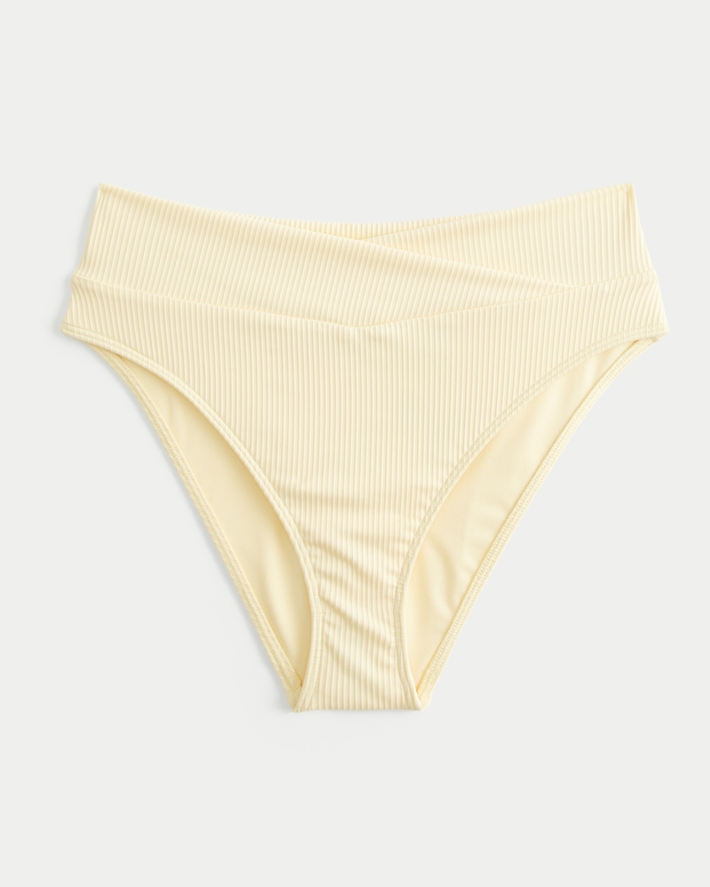 Ribbed High-Waist Bikini Bottom
