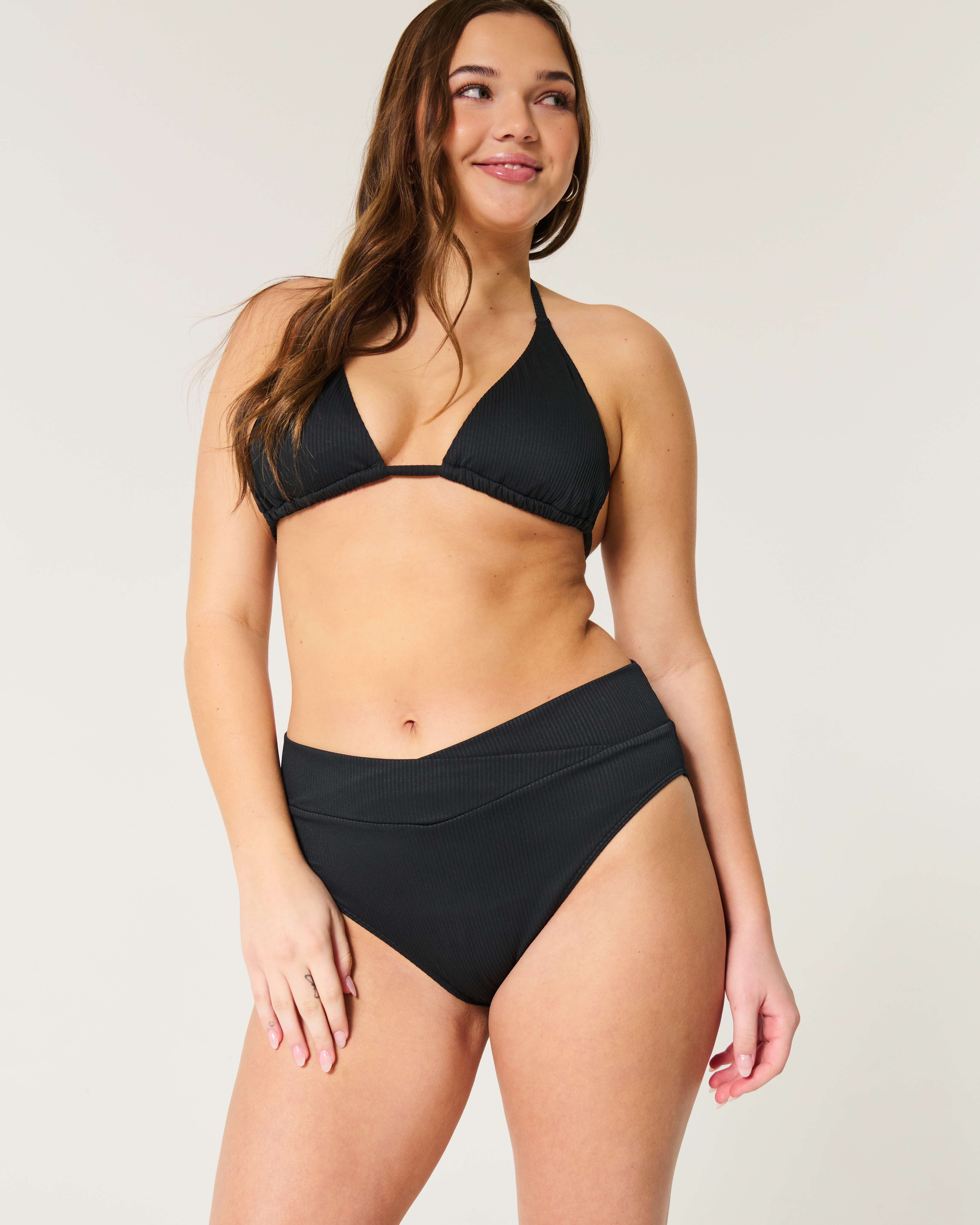 Ribbed High-Waist Bikini Bottom