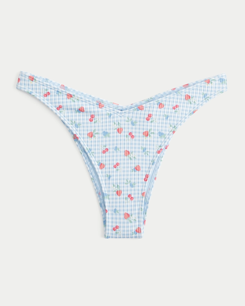 Ribbed High-Leg Cheekiest Bikini Bottom