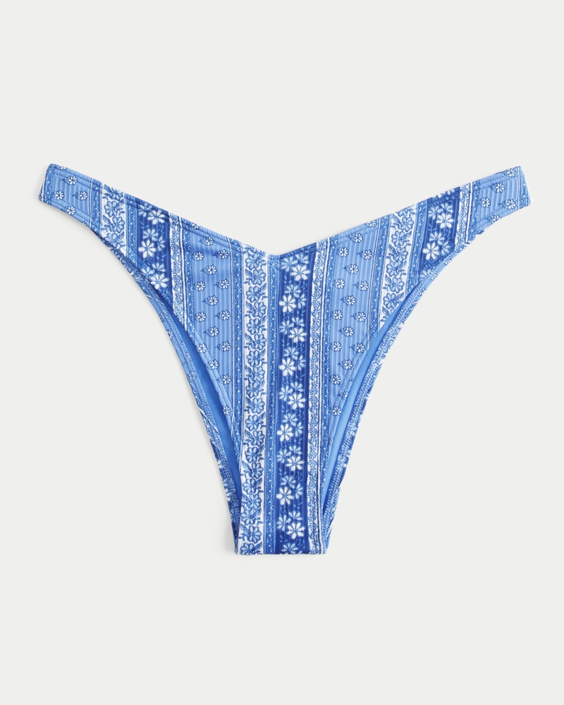 Ribbed High-Leg Cheekiest Bikini Bottom