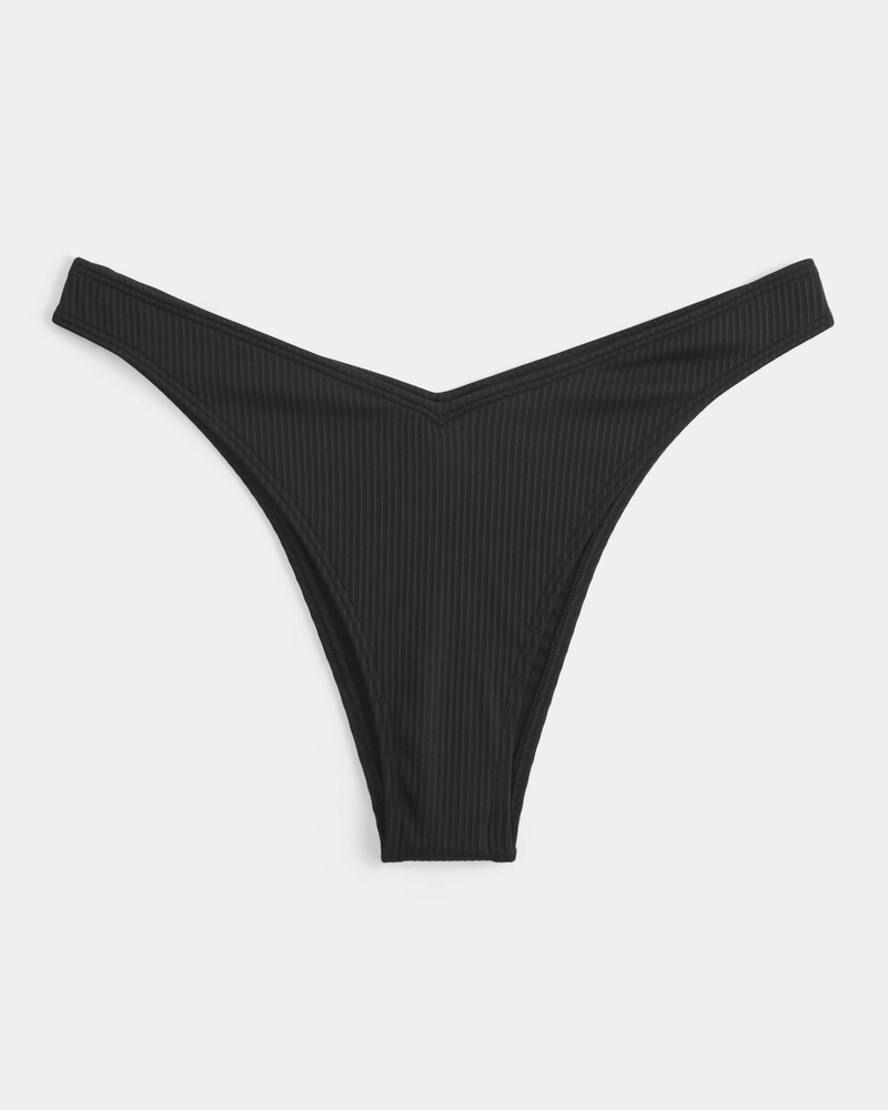 Ribbed High-Leg Cheekiest Bikini Bottom