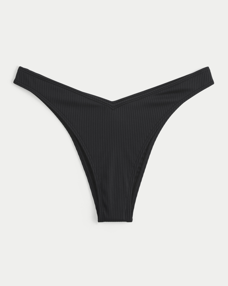 Ribbed High-Leg Cheekiest Bikini Bottom