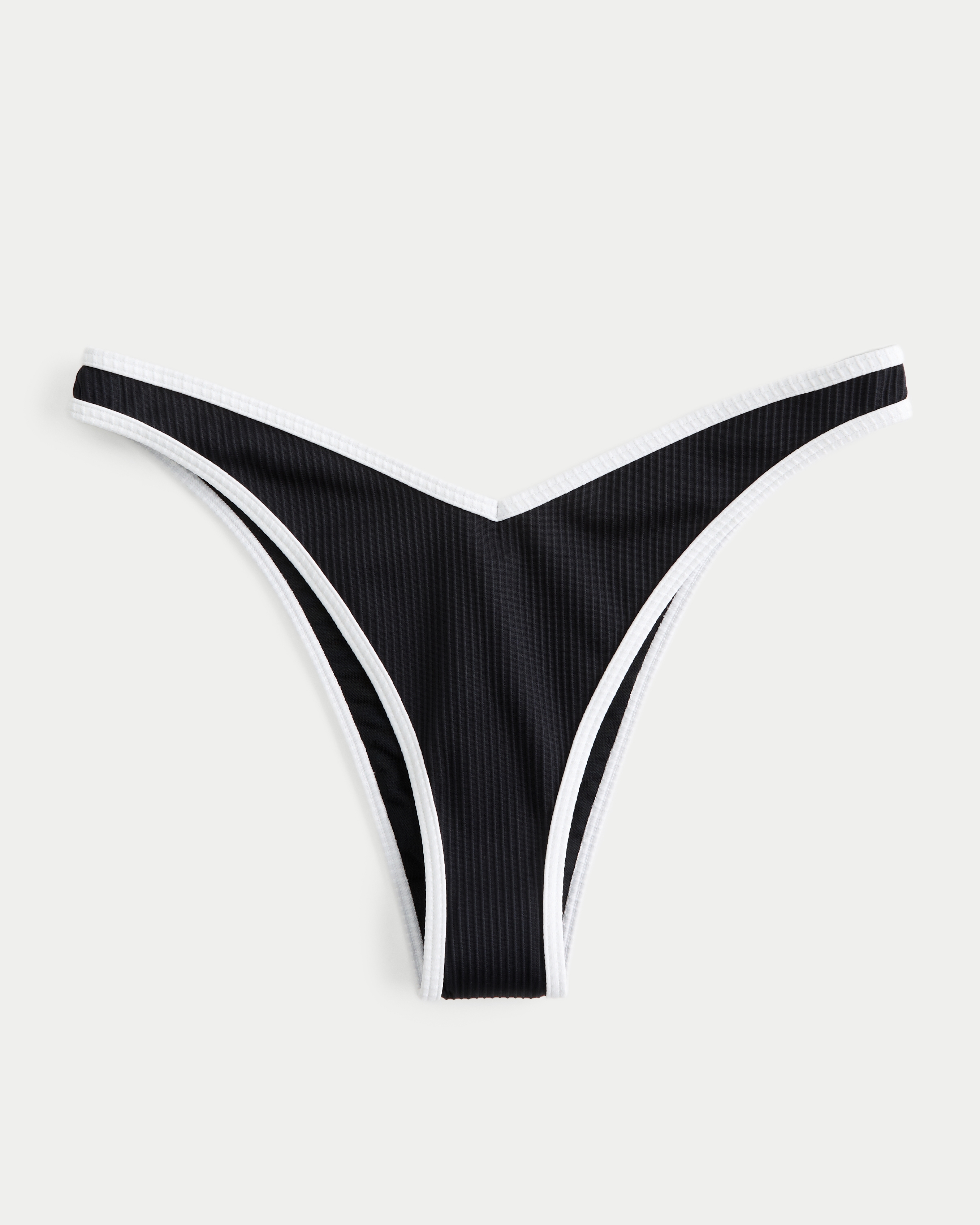 Ribbed High-Leg V-Waist Cheekiest Bikini Bottom