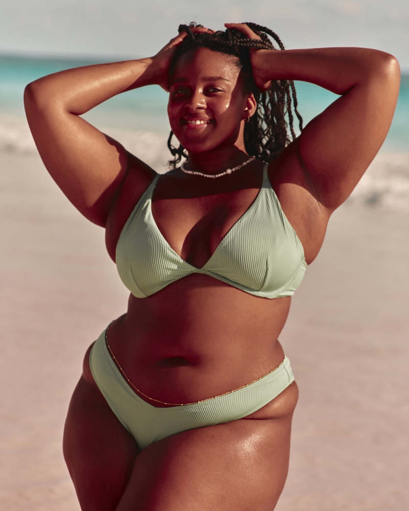 Ribbed High-Leg Cheekiest Bikini Bottom