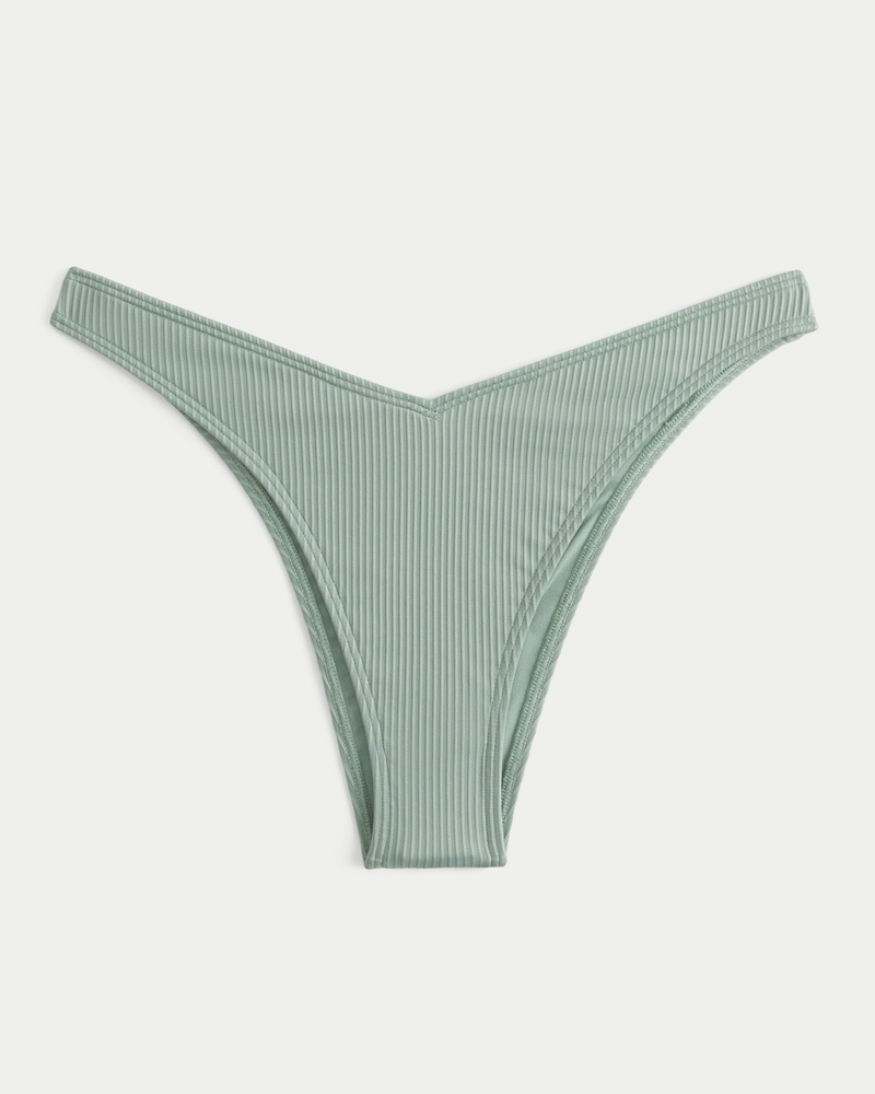 Ribbed High-Leg Cheekiest Bikini Bottom