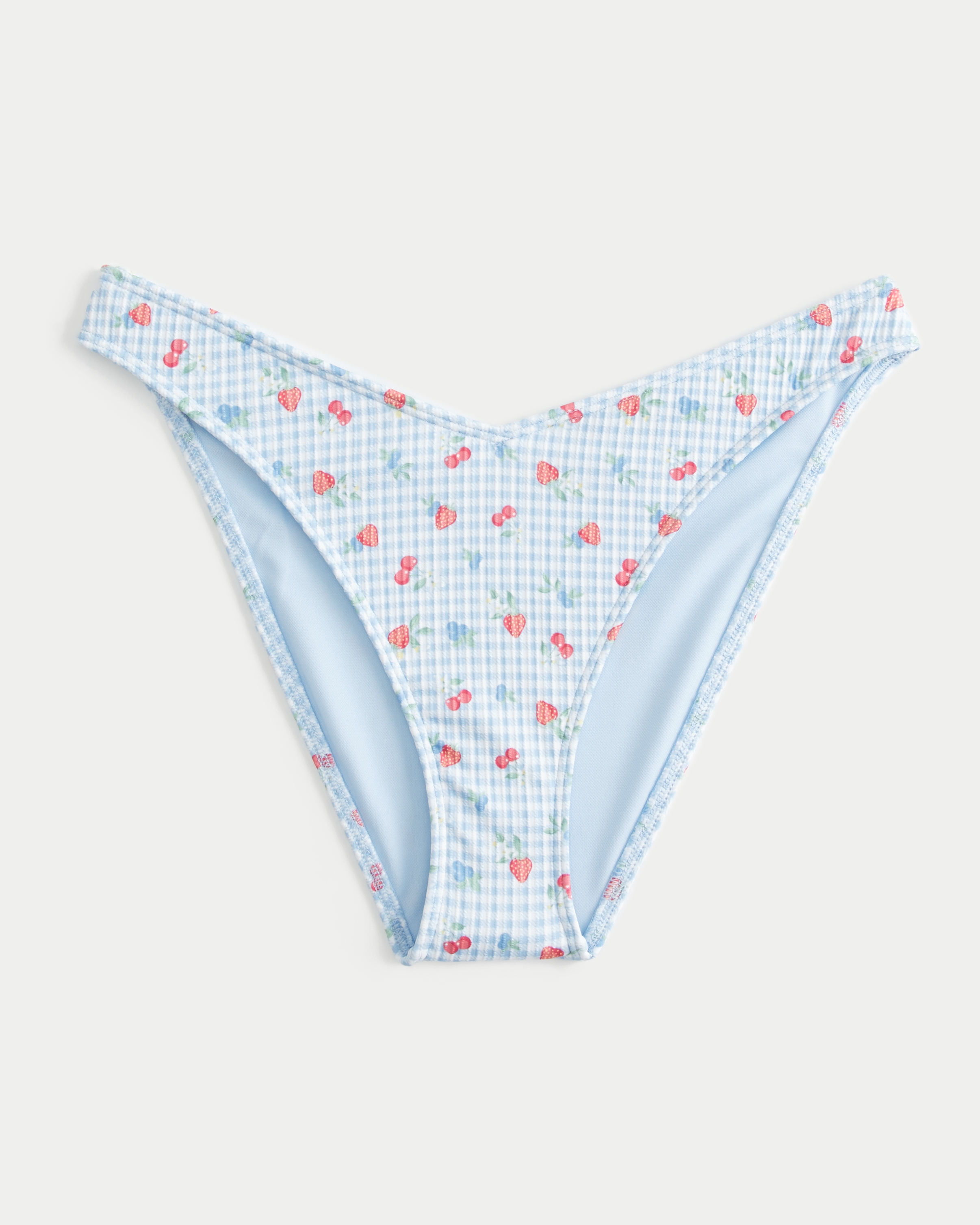Ribbed High-Leg Cheeky Bikini Bottom