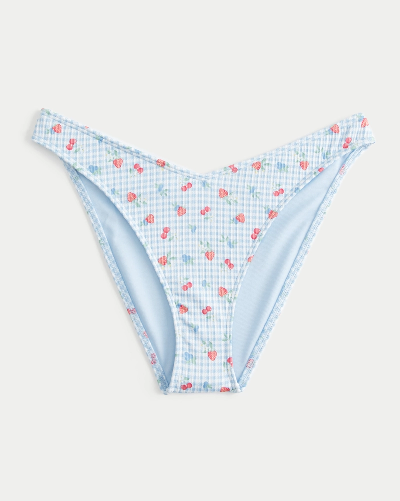 Ribbed High-Leg Cheeky Bikini Bottom