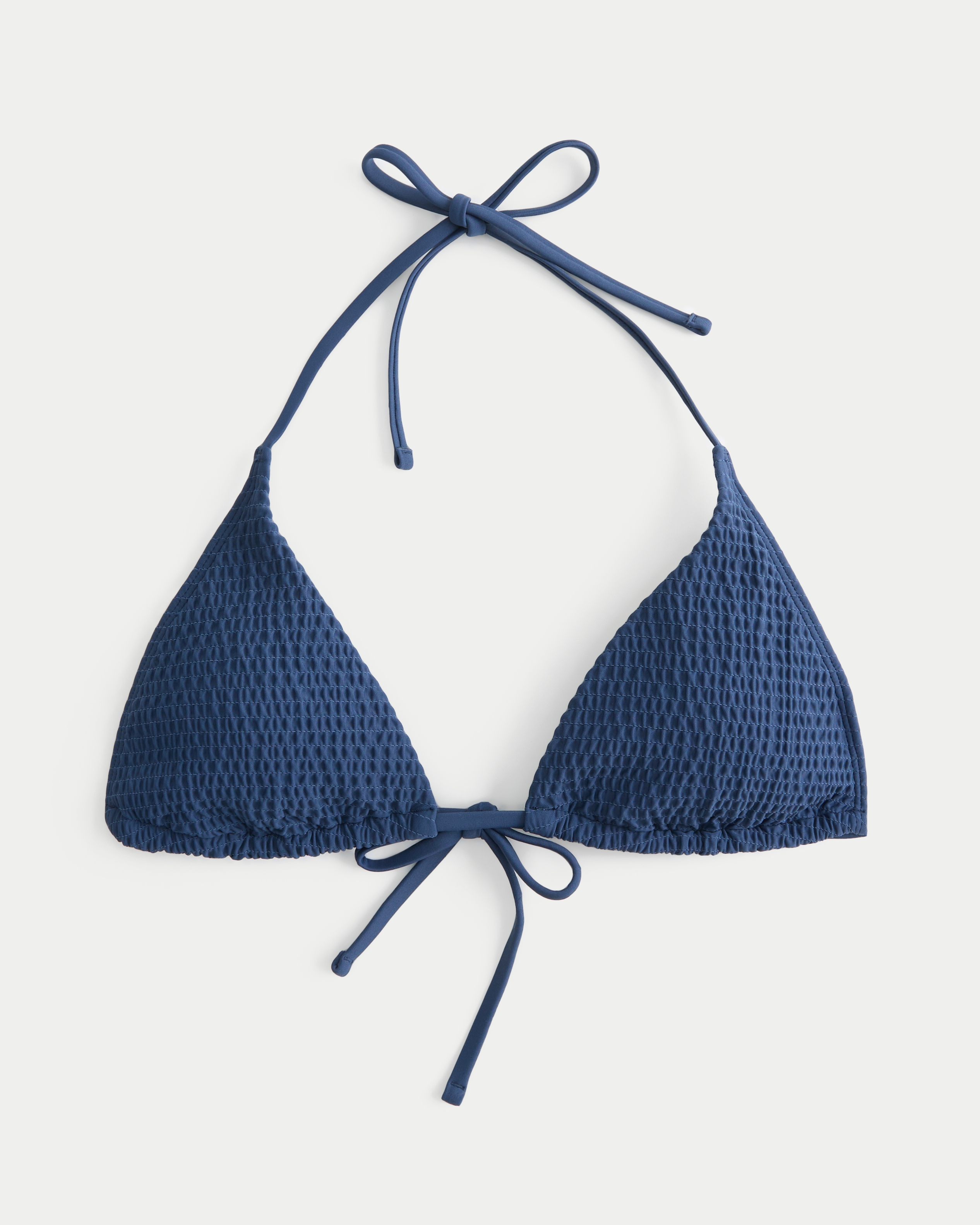 Smocked Multi-Way Triangle Bikini Top