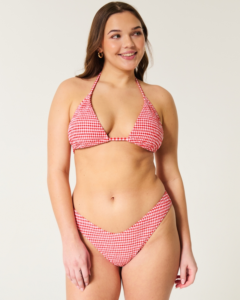 Smocked Mult-Way Triangle Bikini Top