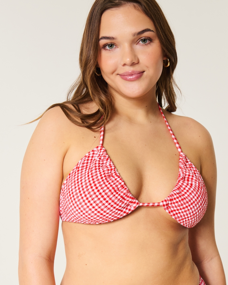Smocked Mult-Way Triangle Bikini Top