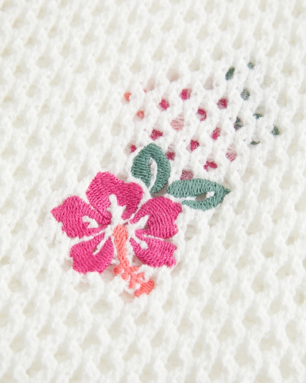 Women's Crochet-Style Floral-Embroidered Cover Up Dress | Women's Swimwear  | HollisterCo.com
