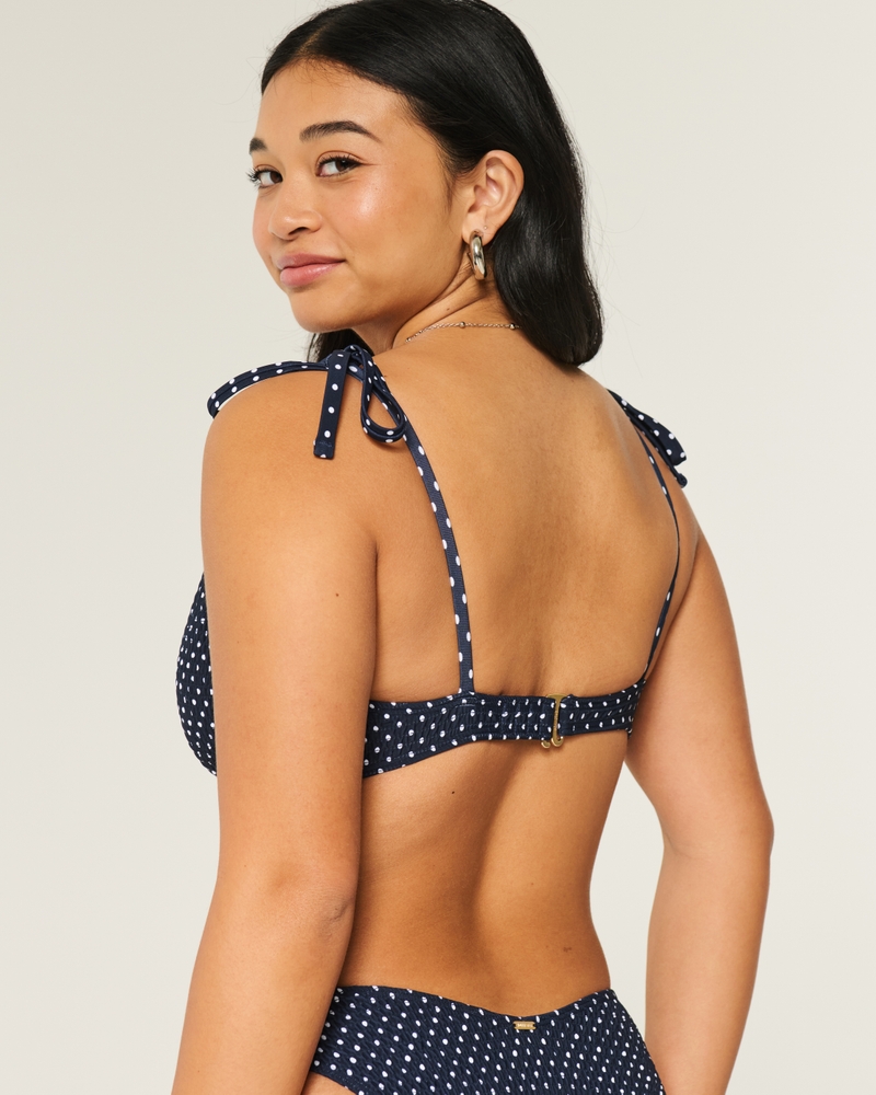 Curvy Smocked Underwire Bikini Top