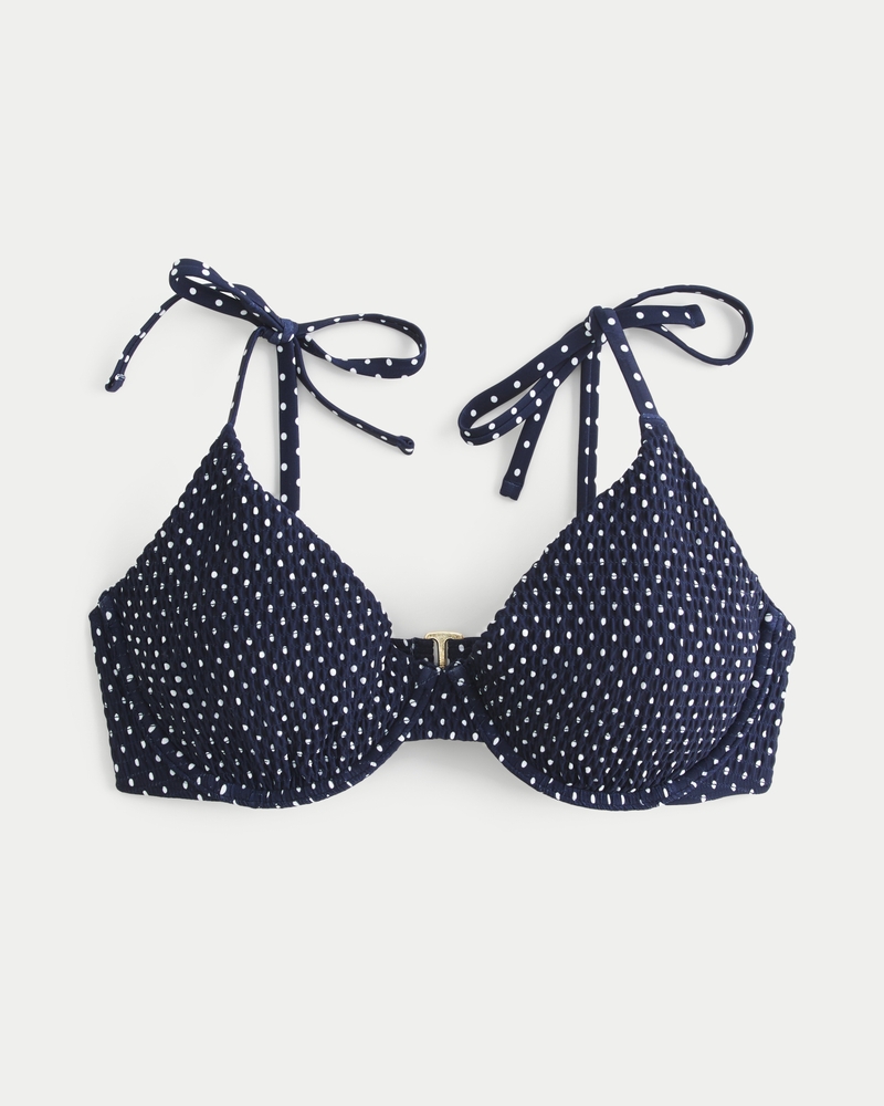 Curvy Smocked Underwire Bikini Top