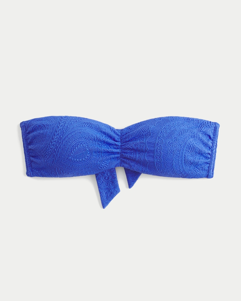 Jacquard Bandeau Bikini Top