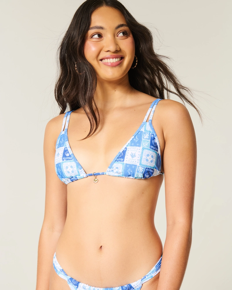 Double Strap Triangle Bikini Top