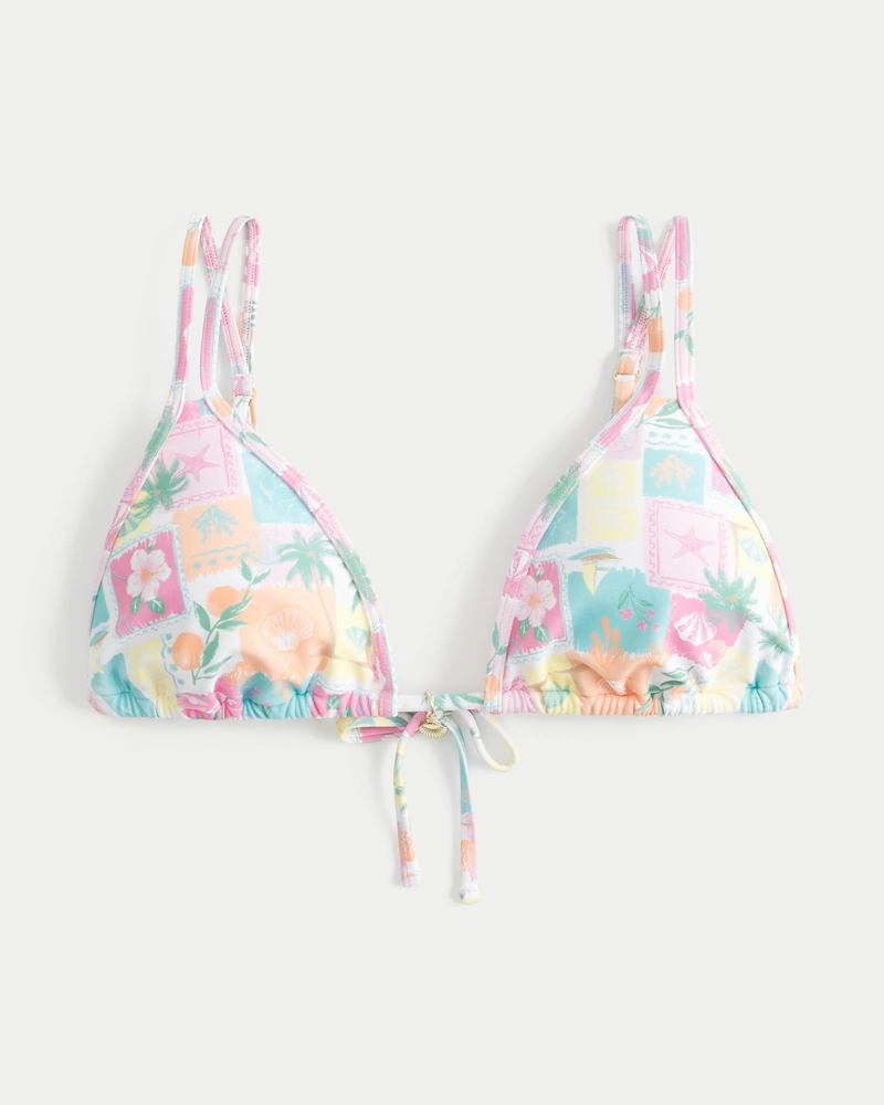 Double Strap Triangle Bikini Top