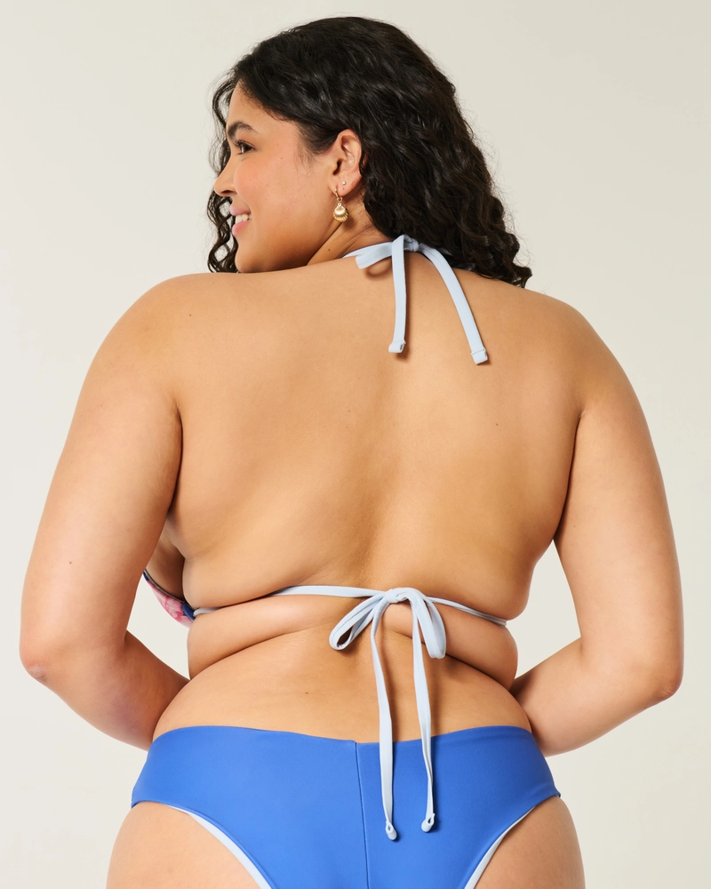 Reversible Halter Triangle Bikini Top