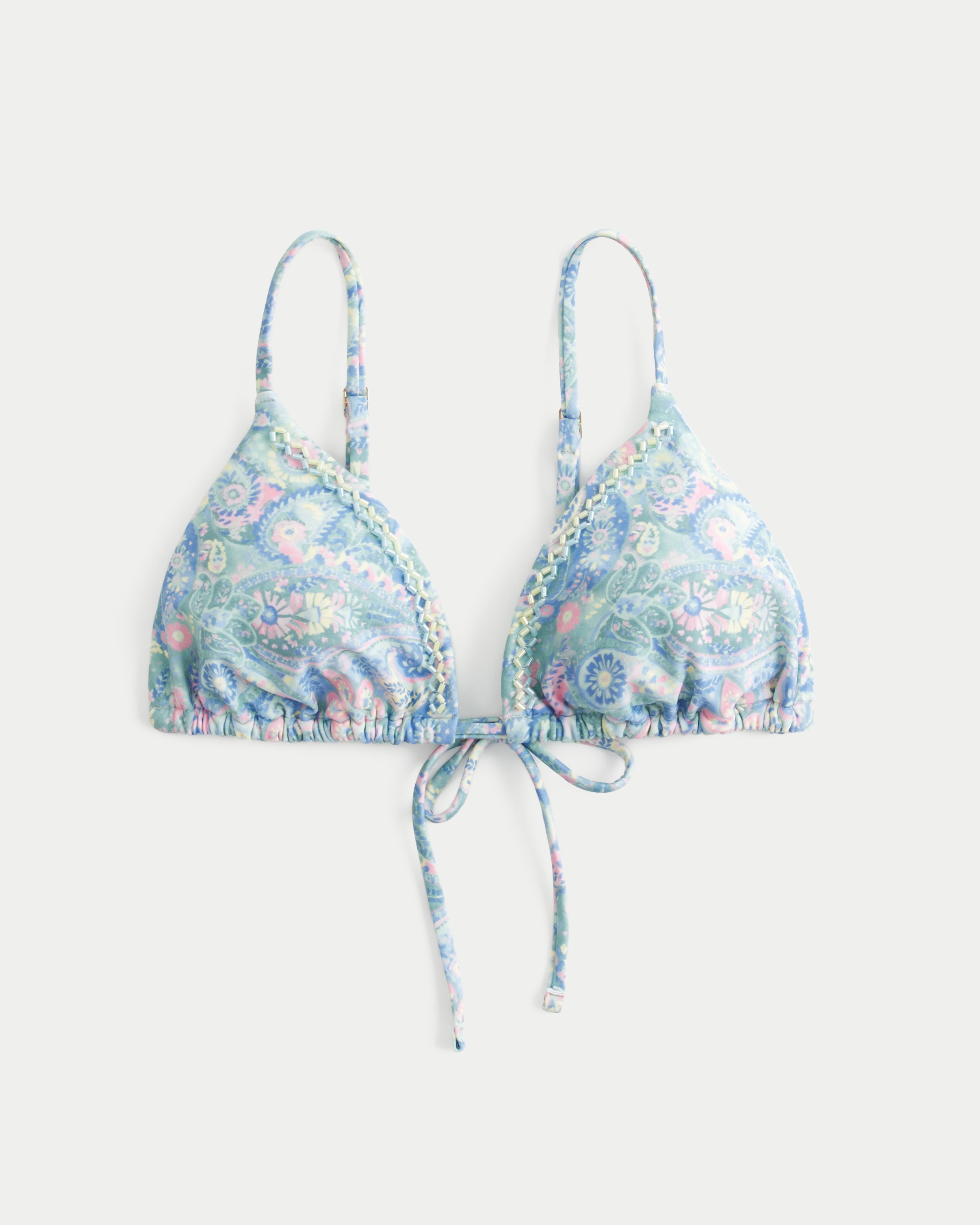 Beaded Triangle Bikini Top