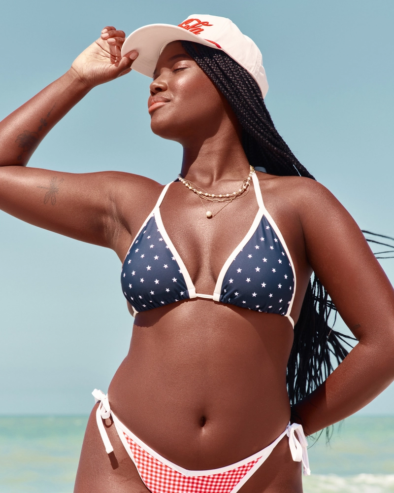 Ruffle Edge Triangle Bikini Top