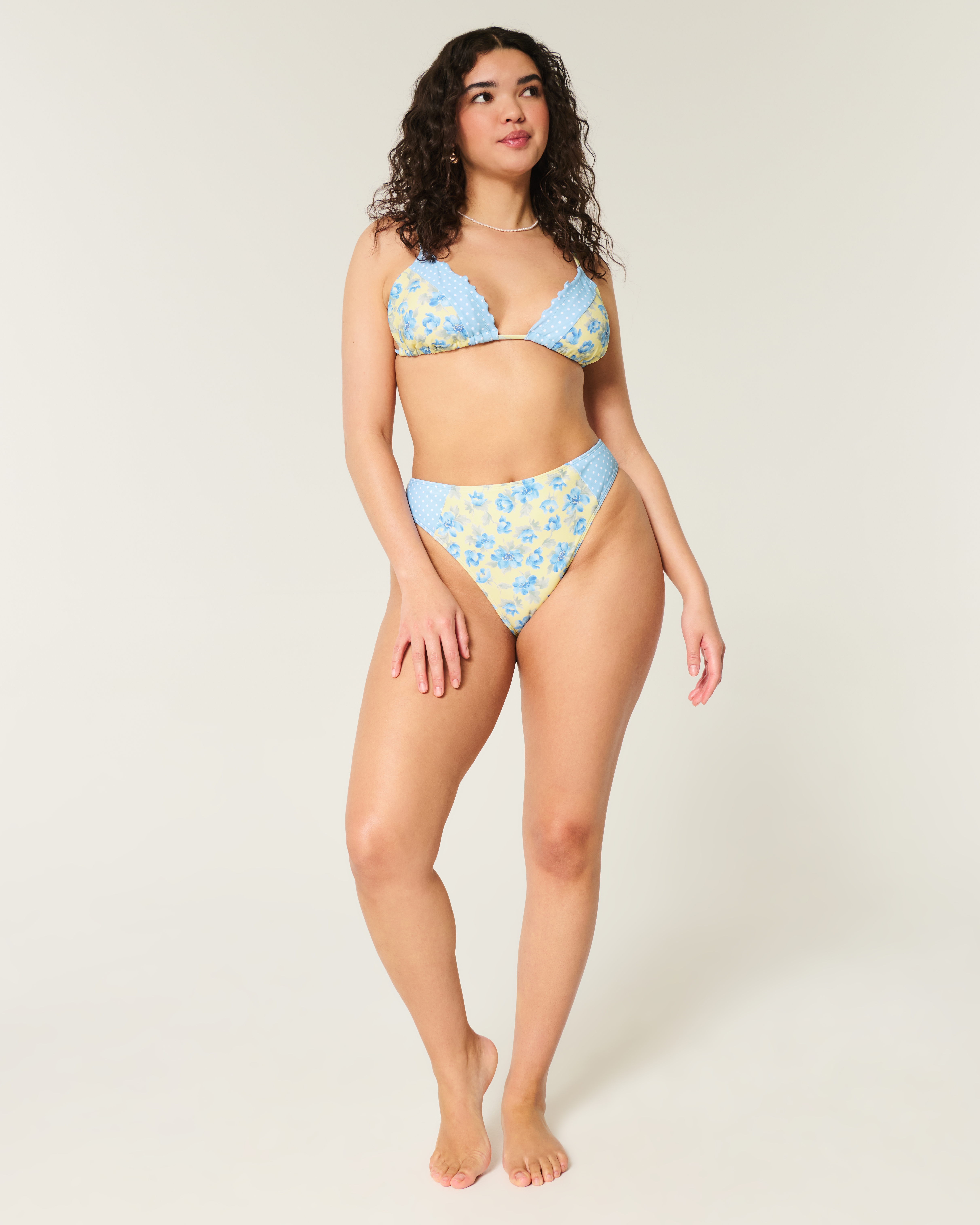 Ruffle Edge Triangle Bikini Top