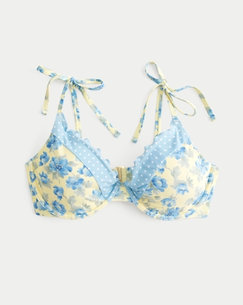 Women's Curvy Ruffle Edge Underwire Bikini Top | Women's Swimwear | HollisterCo.com