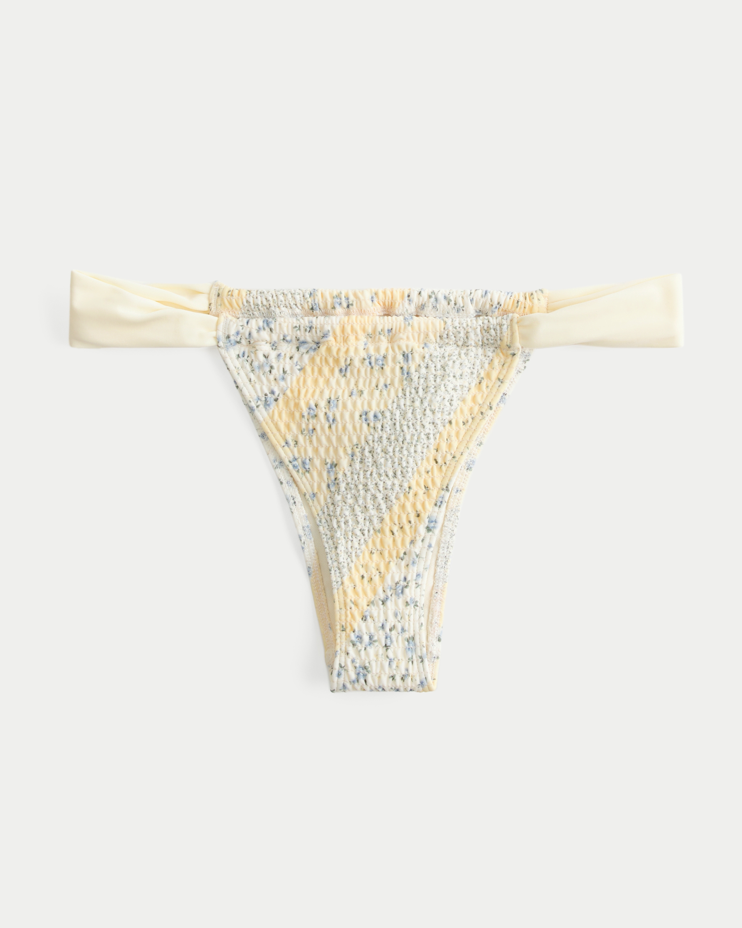 Smocked High-Leg Cheekiest Bikini Bottom