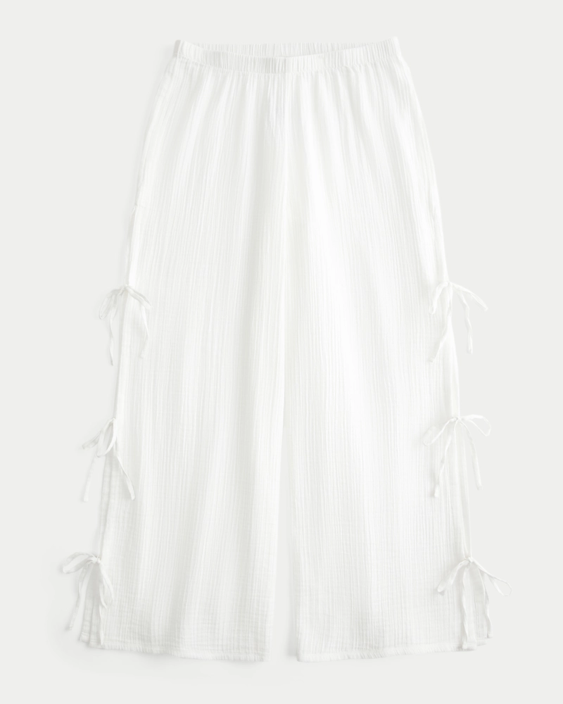 Gauze Wide-Leg Pants
