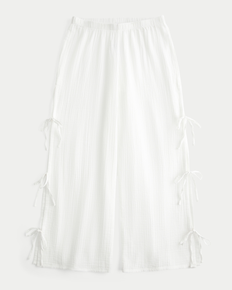 Gauze Wide-Leg Pants
