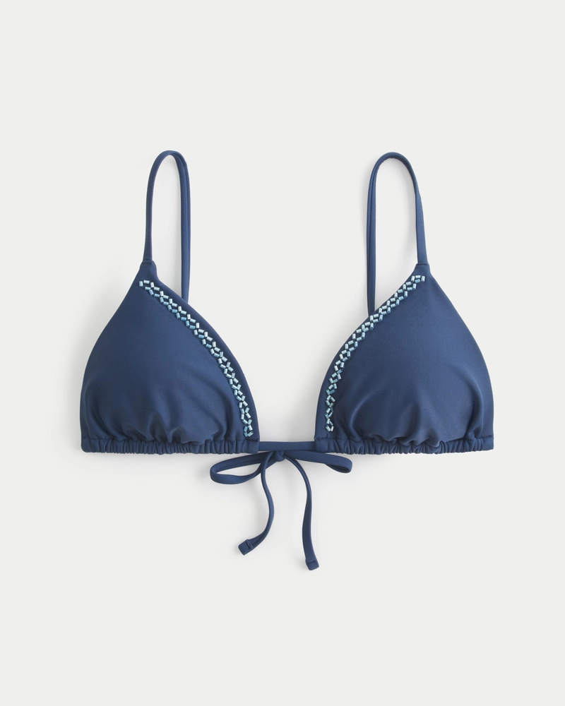 Beaded Triangle Bikini Top
