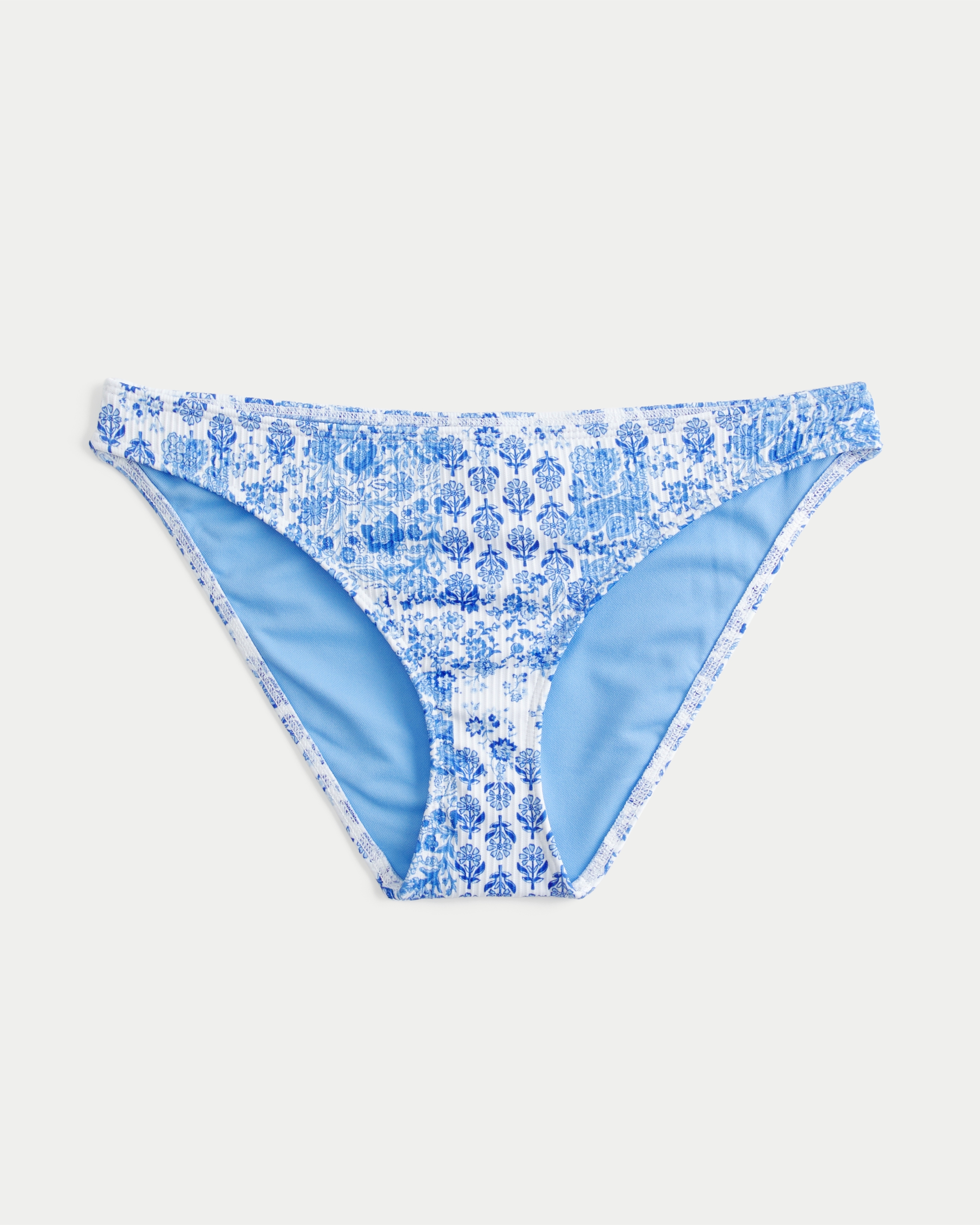 Ribbed Low-Rise Bikini Bottom