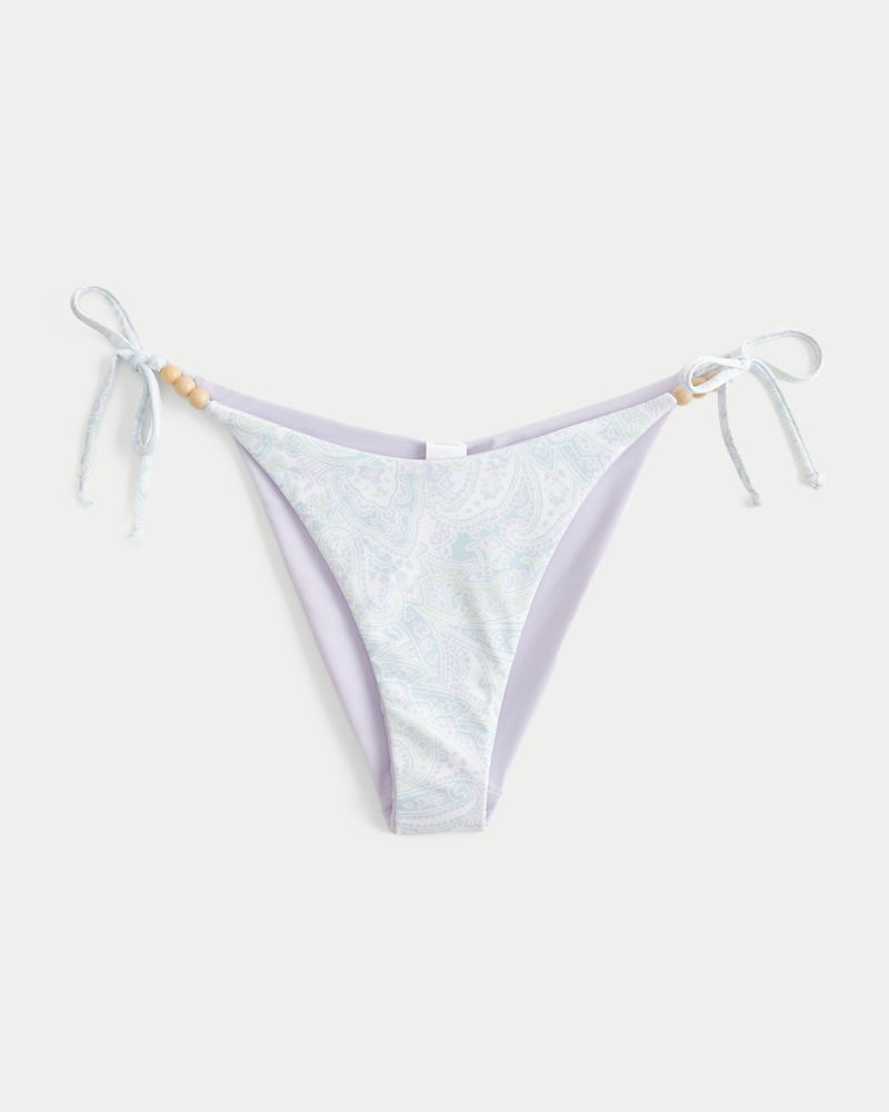 Reversible Side Tie Cheeky Bikini Bottom