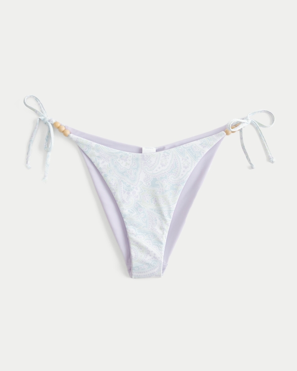 Reversible Side Tie Cheeky Bikini Bottom, Lavender view 1