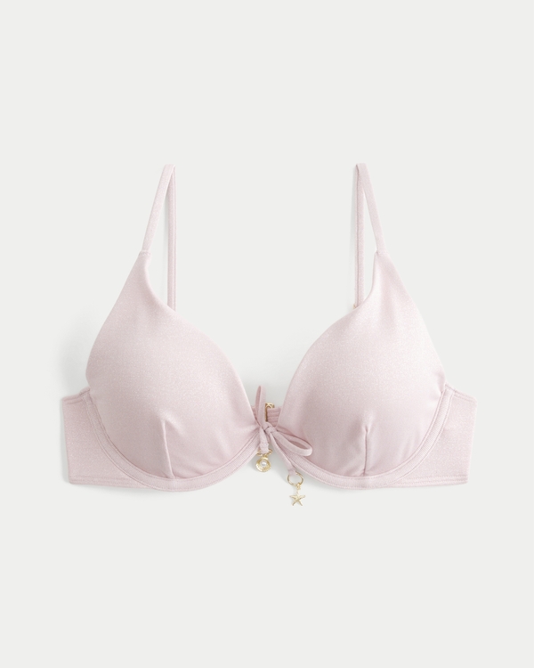 Shimmer Underwire Bikini Top, Light Lilac Shine view 1
