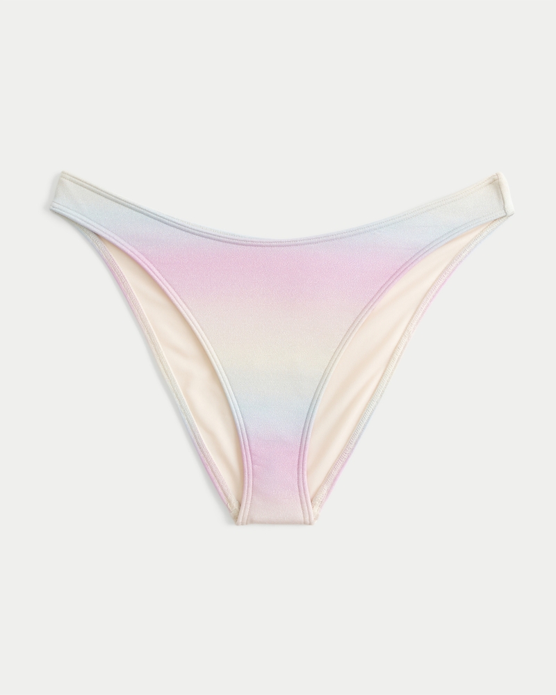Shimmer High-Leg Cheeky Bikini Bottom