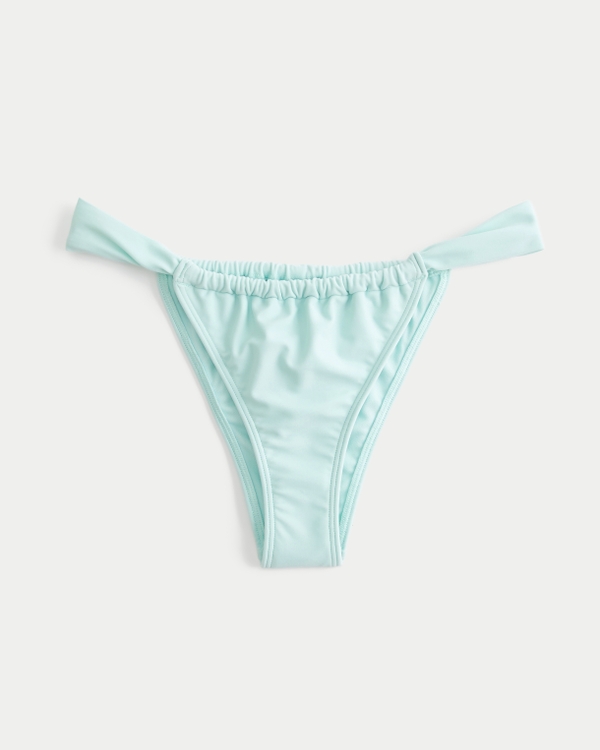 Wide Strap High-Leg Cheekiest Bikini Bottom, Mint Green view 1