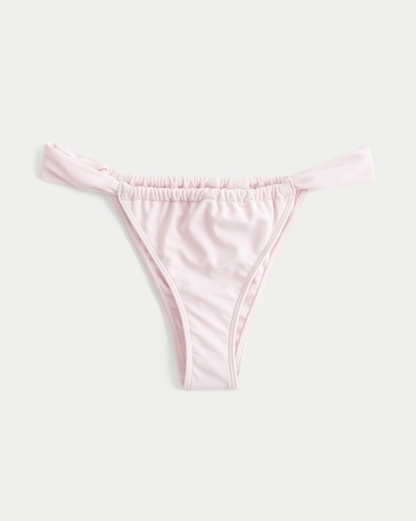 Wide Strap High-Leg Cheekiest Bikini Bottom, Light Lilac view 1