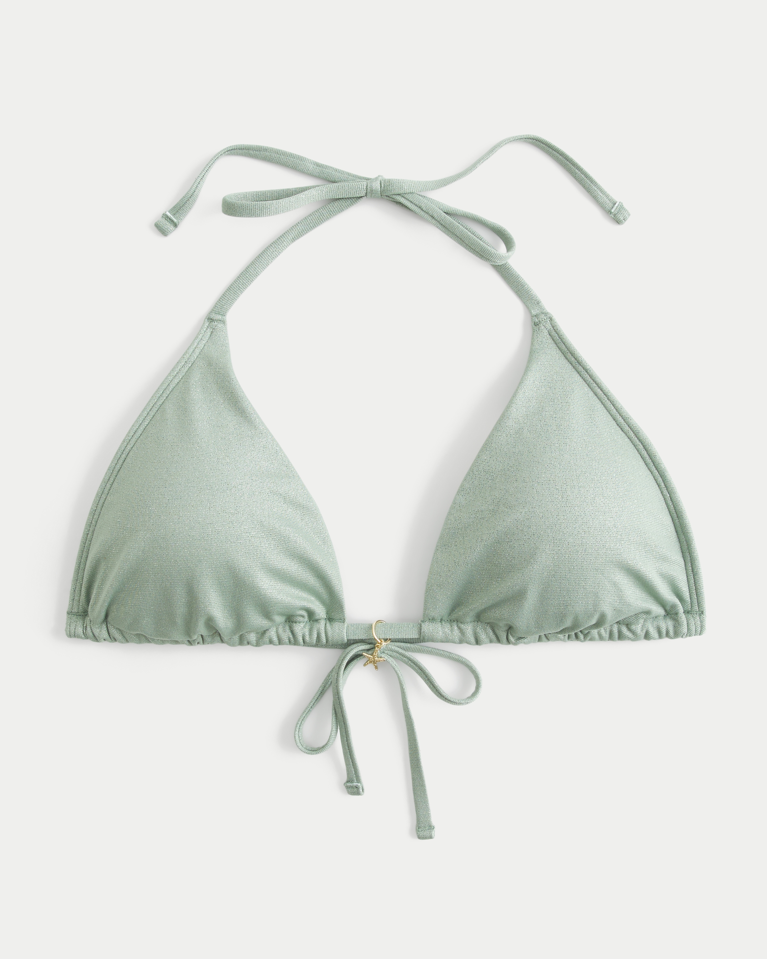Shimmer Charm Triangle Bikini Top
