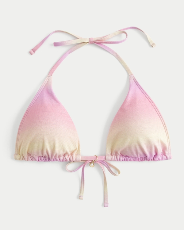 Shimmer Charm Triangle Bikini Top