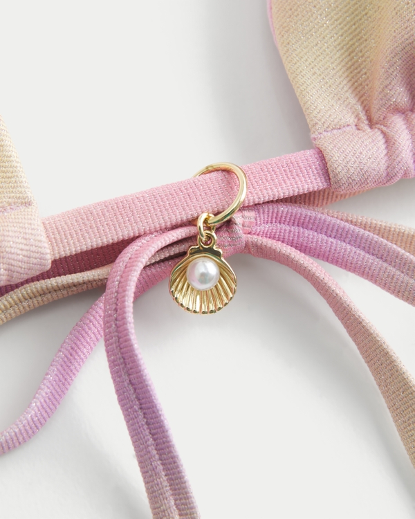 Shimmer Charm Triangle Bikini Top