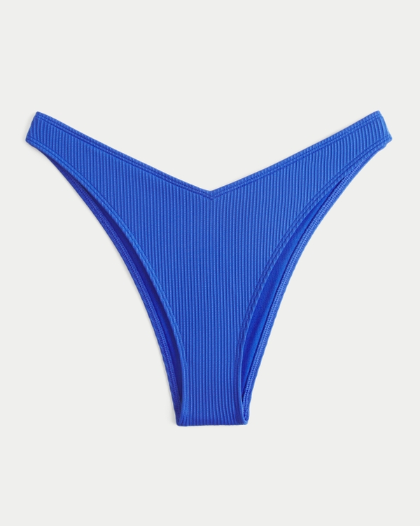 Ribbed Cheekiest Bikini Bottom, Cobalt view 1