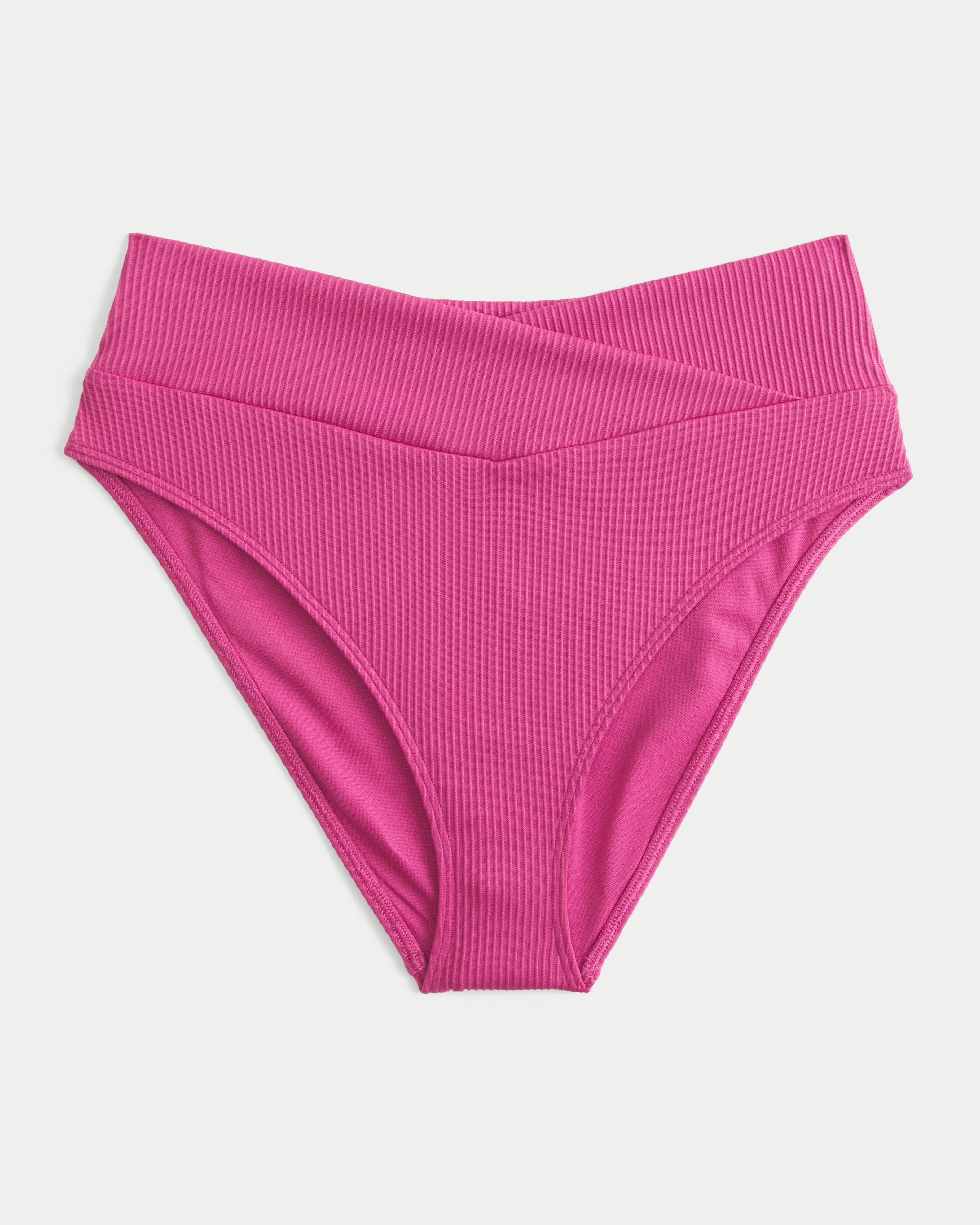 Ribbed High-Waist Bikini Bottom