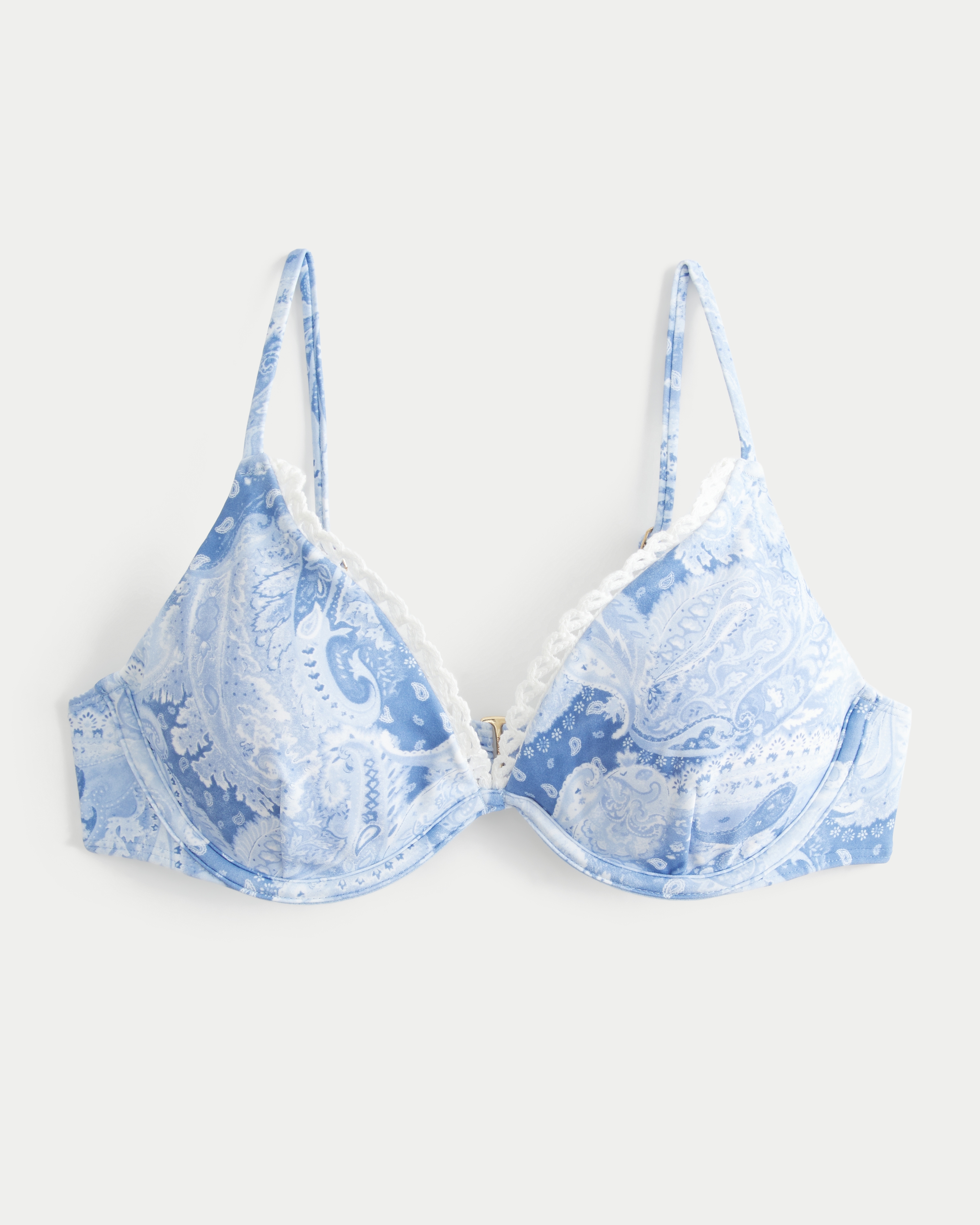 Stitched Trim Underwire Bikini Top