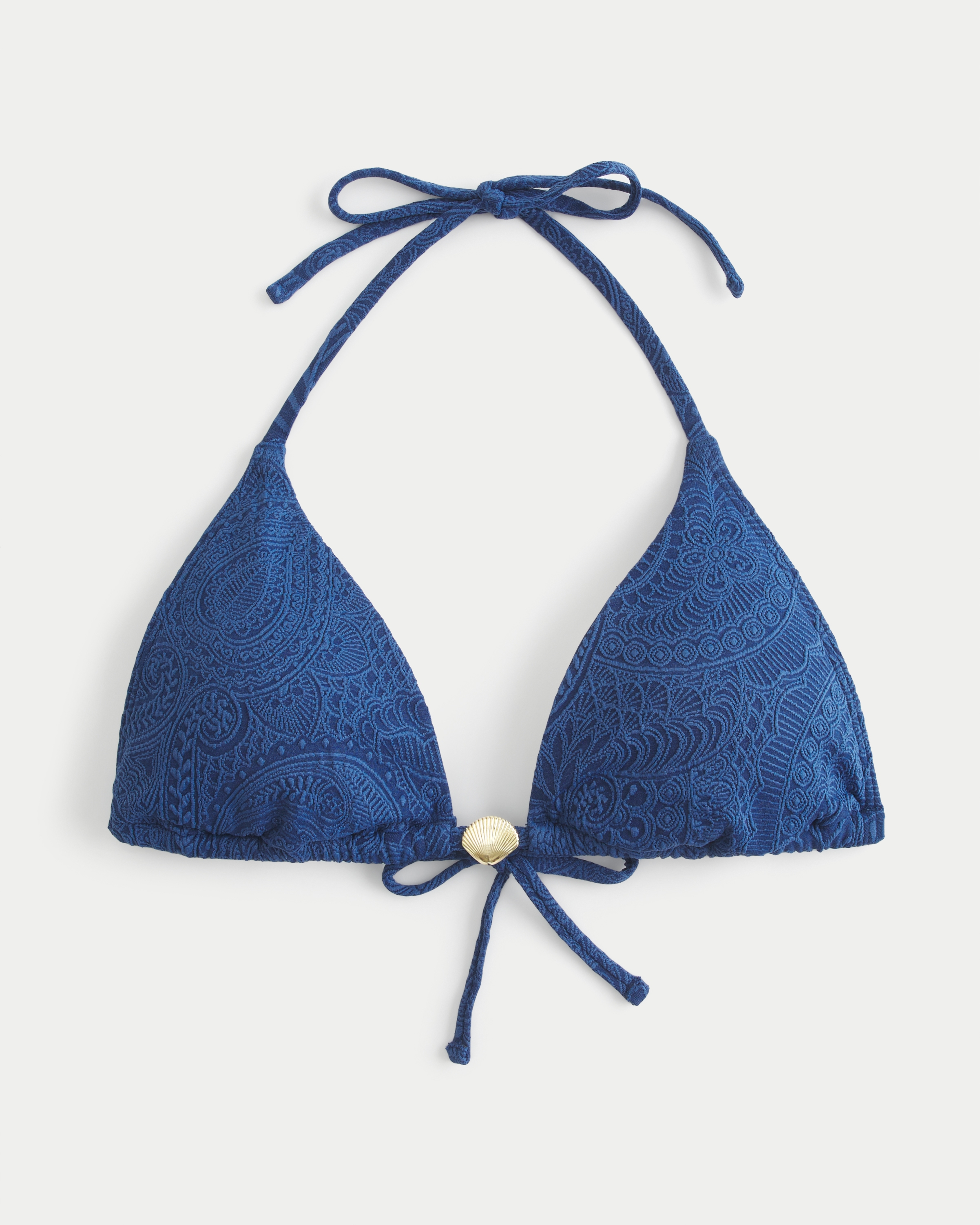 Jacquard Charm Triangle Bikini Top
